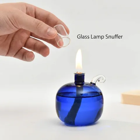 Lámpara de Aceite Esférica de Vidrio Minimalista Moderna Portavelas de Vidrio Borosilicato Transparente Centro de Mesa Hogar