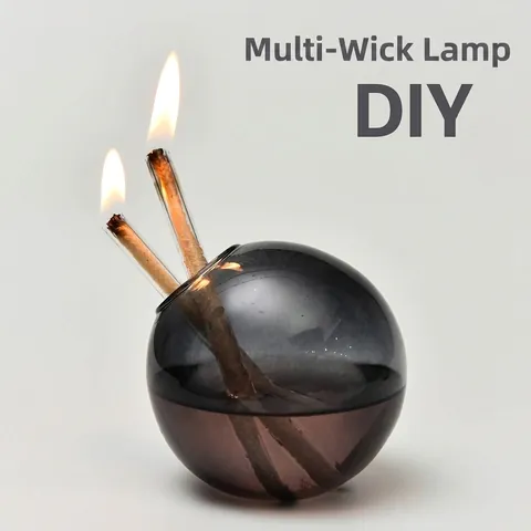 Lámpara de Aceite de Vidrio Esférico Creativo Candelabro sin Humo Ornamento Moderno de Escritorio Degradado Soporte de Vela de Vidrio