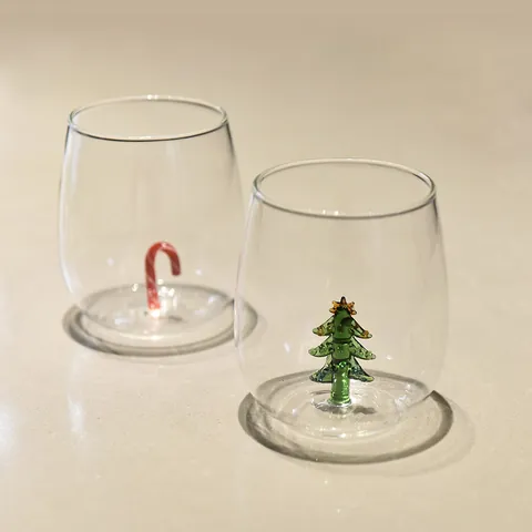 3D Kerstboom Glazen Beker Hittebestendig Borosilicaatglas Waterbeker Met Ster Snoep Patroon Kerstcadeau