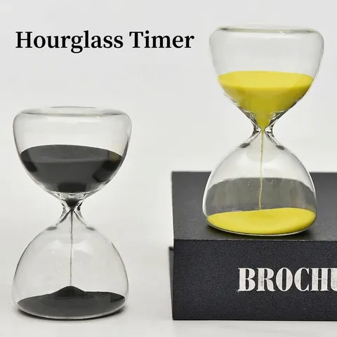 5 Minute Round Glass Hourglass Timer Handmade High Borosilicate Glass Sandglass Decorative Desktop Sand Clock For Home Office Decor