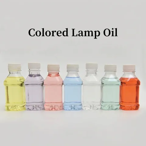 Huile de Lampe à la Paraffine Liquide Colorée pour Lampe à Huile en Verre Huile de Ghee Sans Fumée Maison Décor Religieux