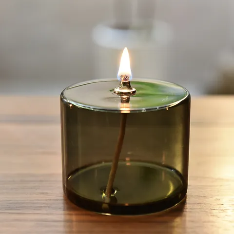 Moderner Handgefertigter Bunter Borosilikatglas Öllampe Kerzenständer Europäischer Minimalistischer Zylinder Kerzenhalter Für Heimdekor Wohnzimmer Party