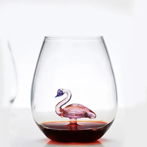 Creative Flamingo Glass Cup Heat Resistant Handmade Coffee Milk Tea Cup Cute Home Decorative Glassware For Women Gift