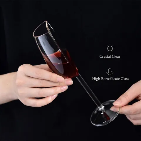 Kreatives Halbes Weinglas Einzigartiges Vertikal Geschnittenes Champagnerglas Borosilikatglas Trinkkelch Lustiges Party Geschenk Bar Geschirr