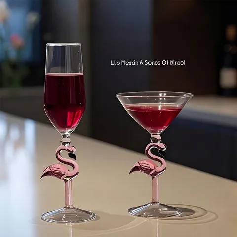 Kreativer Flamingo-Kelch Aus Hitzebeständigem Glas Flamingo-Cocktailglas Rosa Flamingo-Weinglas Für Bar Club Party Home Barware