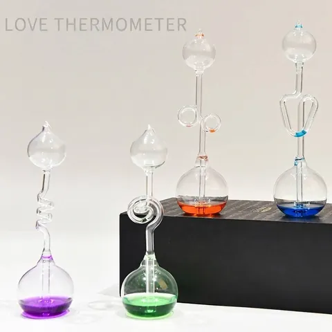 Hand Boiler Glass Love Thermometer Franklin Boiling Ball Physics Science Experiment Creative Glass Ornament Home Decor