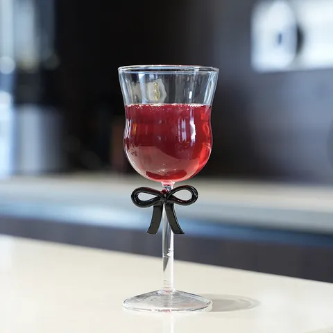Creative Bowknot High Borosilicate Glass Wine Glass Retro Hand-Blown Champagne Flutes For Wedding Party Women Gift Home Drinkware