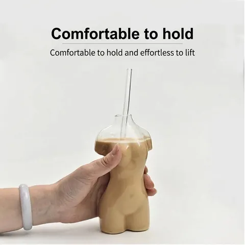 Kreativer Frauenkörper Kunst Glasbecher Hochborosilikat Hitzebeständig Cocktail Kaffee Milchtee Glas Für Bar KTV Party