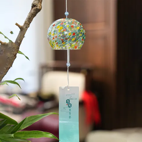 Japanese Style Edo Glass Wind Chime Handmade Fruit Persimmon Apple Pear Bell Home Bedroom Hanging Decor Gift For Girls