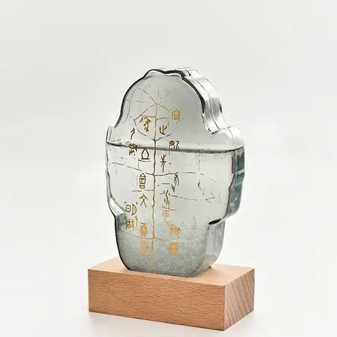 Botella de Tormenta Escritura Hueso de Oráculo Pronóstico del Tiempo Vidrio Con Base Madera Adorno Escritorio Regalo Creativo