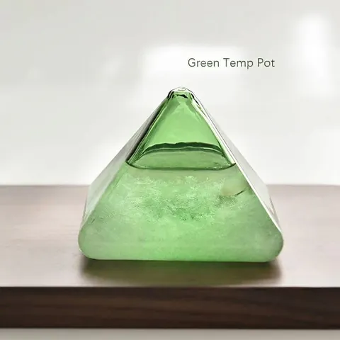 Pyramid Weather Forecast Bottle Creative Storm Glass Crystal Decor For Home Office Desktop Borosilicate Glass Gift