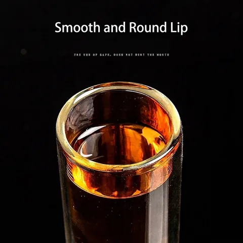 Creative Double Layer Transparent Borosilicate Glass Champagne Flute Elegant Cocktail Wine Glass For Bar Party Home Use