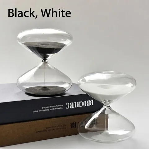 Sablier Créatif en Verre en Forme d'OVNI Minuteur Moderne Minimaliste en Verre à Haute Teneur en Borosilicate Décoration de Bureau pour Maison Bureau Cadeau de Graduation Saint Valentin