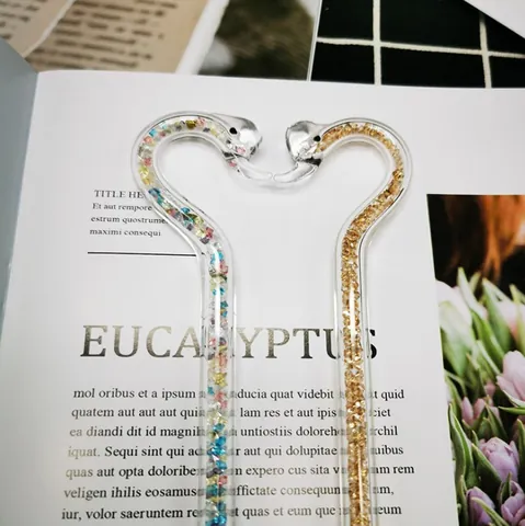 Varilla Agitadora de Vidrio de Borosilicato con Forma de Cisne Agitador de Café y Cóctel Resistente al Calor con Diamantes