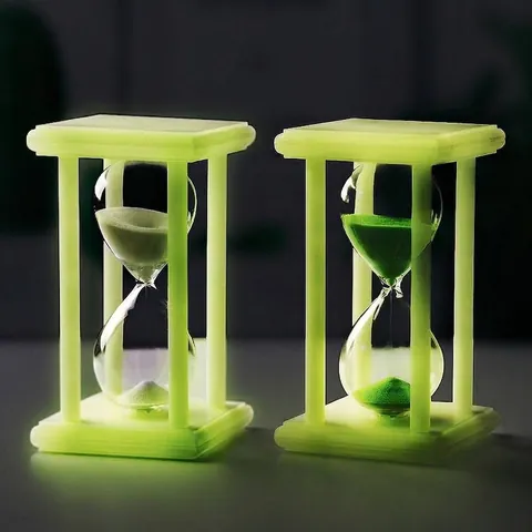 Luminous Glass Hourglass Timer Anti-fall Desktop Decoration Creative Sand Clock For Kids Learning Office Home Luminous Sandglass