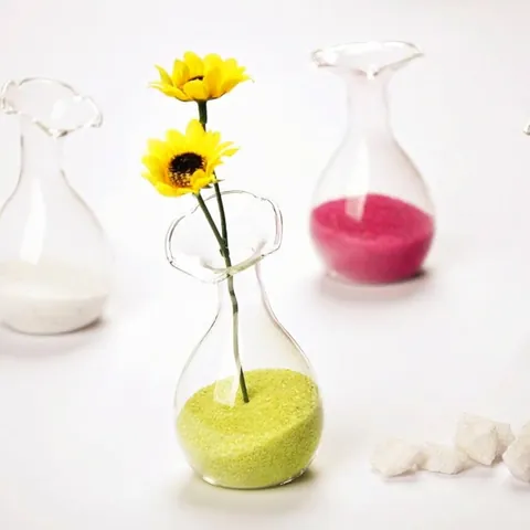 Creative European Pastoral Transparent Glass Vase With Flower Mouth Wavy Edge Hydroponic Flower Holder Aromatherapy Bottle