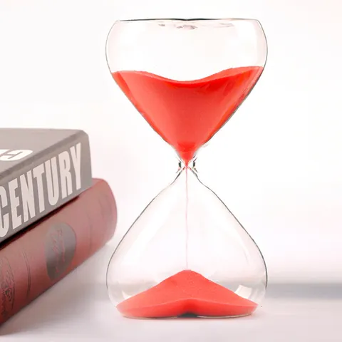 15 Minutes Heart Shaped Glass Hourglass Romantic Sand Timer For Home Decor Valentine's Day Birthday Gift Borosilicate Glass