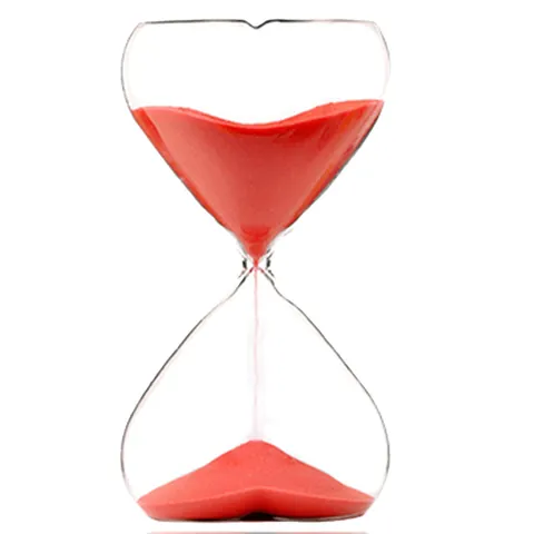 15 Minutes Heart Shaped Glass Hourglass Romantic Sand Timer For Home Decor Valentine's Day Birthday Gift Borosilicate Glass