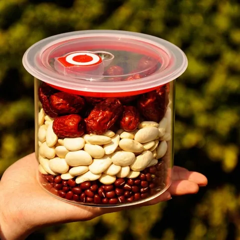 High Borosilicate Glass Airtight Jar Transparent Food Storage Container With Lid For Kitchen Tea Candy Beans Storage
