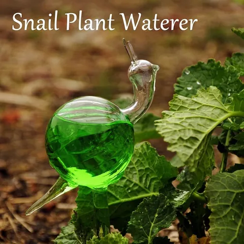 Handgemachte Borosilikatglas Schnecke Automatische Pflanze Bewässerung Kugel Kreative Transparente Selbstbewässerungsgerät Für Garten Innen