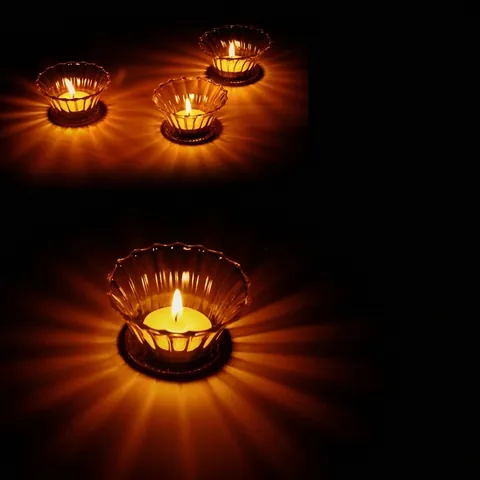 European Romantic Clear Glass Textured Candle Holder for Home Decor Wedding Party Table Centerpiece Votive Tea Light Holder