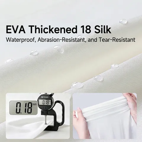 Raincoat EVA Long Hooded Waterproof Portable Outdoor Travel Fashion Unisex Reusable Button Closure Elastic Cuffs