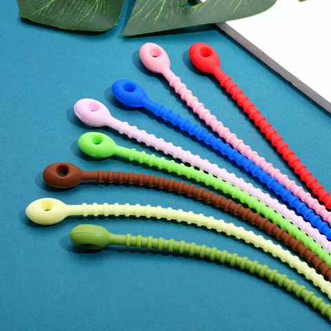 Silicone Cable Ties Colorful Adjustable Reusable Straps For Cord Management DIY Accessory Pendants Glow In The Dark
