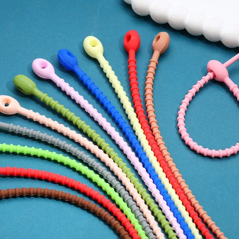 Silicone Cable Ties Colorful Adjustable Reusable Straps For Cord Management DIY Accessory Pendants Glow In The Dark