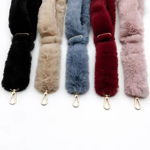 Tracolla Regolabile in Morbido Peluche di Ricambio per Borsa Invernale in Pelliccia Sintetica per Borsa a Tracolla Accessorio Morbido