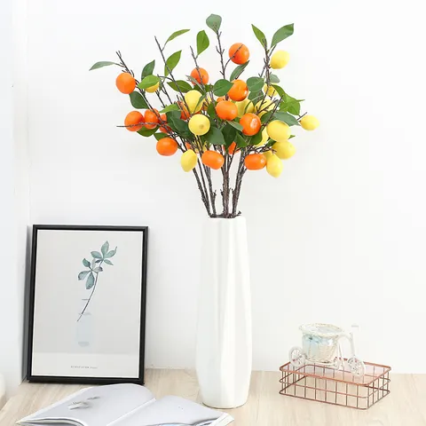 Artificial Fruit Branch Fake Foam Plant Pastoral Style Home Hotel Restaurant Decor Simulation Floral Stem Decoration