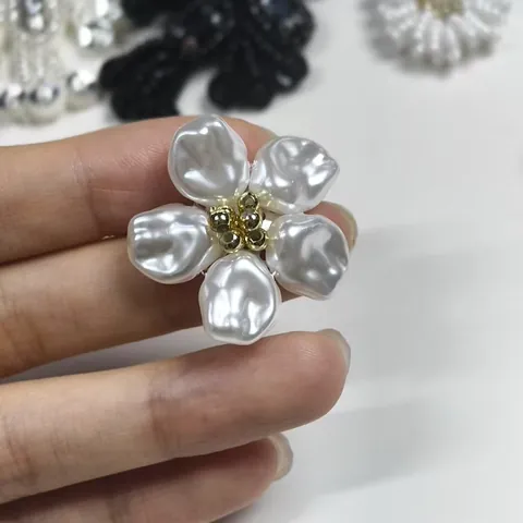 Handgemachte Perlen Blume Strass Kristall Schuh Hut Kleidungsstück DIY Dekorative Zubehör Handwerk