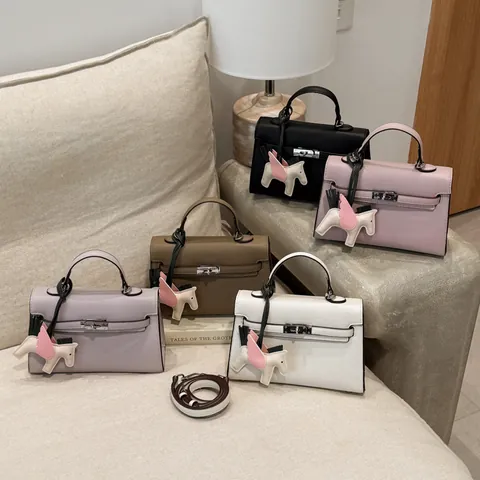 Mode Vrouwen PU Leer Handtas Klassieke Handvat Crossbody Schouder Tas Elegante Tote Tas Met Hanger
