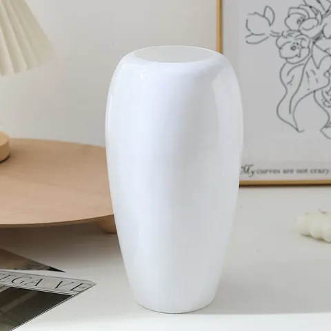 Vase à Fleurs en Plastique Moderne Minimaliste Style Nordique Décoration de Bureau Pot de Plante Hydroponaise Salon