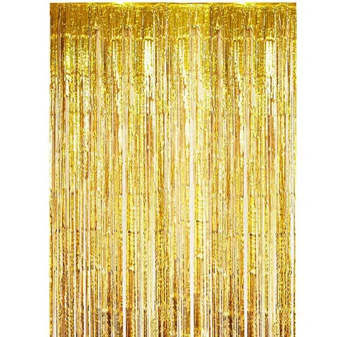Tendina con Frange in Lamina Metallica Ultra Luminosa Ispessita Tenda per Porta in Pellicola Per Matrimonio Festa di Compleanno Decorazione Sfondo Palco
