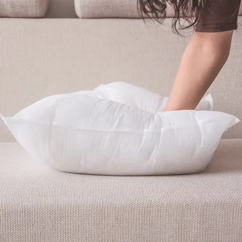 Relleno de Cojín Cuadrado de Alta Elasticidad Núcleo de Cojín de Tela No Tejida Blanca Para Sofá Coche Dormitorio Decoración