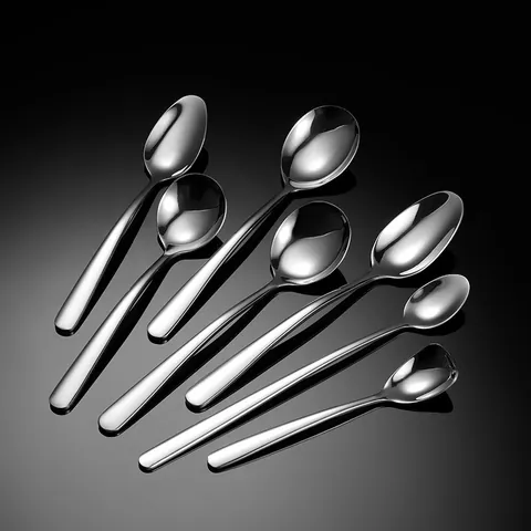 304 Stainless Steel Western Tableware Heavy Dinner Knife Fork Spoon Elegant Mirror Polished Kitchen Dining Cutlery Set