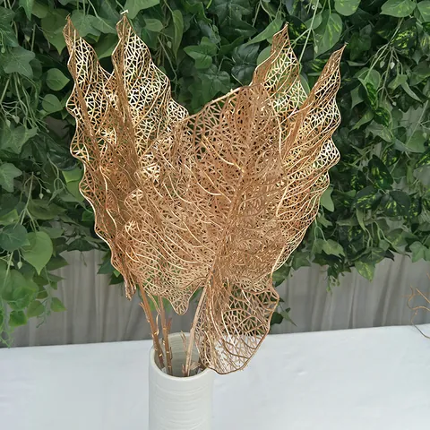 Gold Series Artificial Plants Fake Flowers Maple Leaf Foxtail Wedding Home Decor Floral Arrangement Gold Spray Foliage