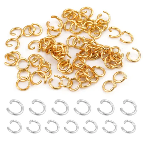 304 Stainless Steel Open Jump Rings Rustproof Gold Silver Connecting Circles For Jewelry DIY Making Findings Accessories