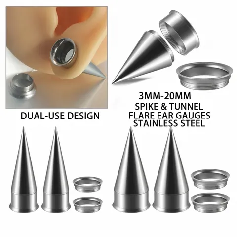 Stainless Steel Ear Stretcher Taper And Plug Body Piercing Jewelry Ear Expansion Kit For Stretching Ears