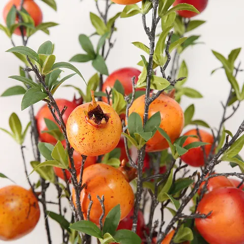 Artificial Pomegranate Fruit Branch Fake Berries Plant Simulated Flower Stem Home Indoor Garden Party Decoration