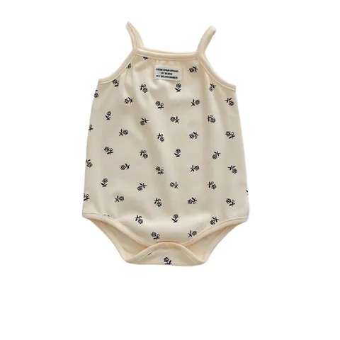 Baby Infant Cotton Bodysuit Summer Newborn Sleeveless Romper Cute Printed Baby Jumpsuit Casual Infant Clothing