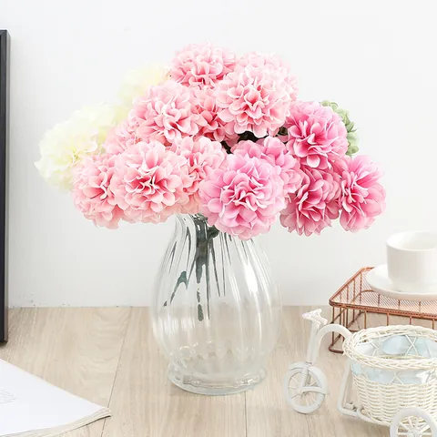 Artificial Silk Flower Chrysanthemum Bride Bouquet European Style Home Decor Wedding Floral Arrangement Fake Flower