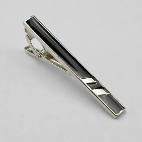 Zakelijk Mannen Koper Dassenclip Metaal Geometrisch Gestreept Daspin Formele Pak Jurk Accessoire Elegant Geschenkdoos Set