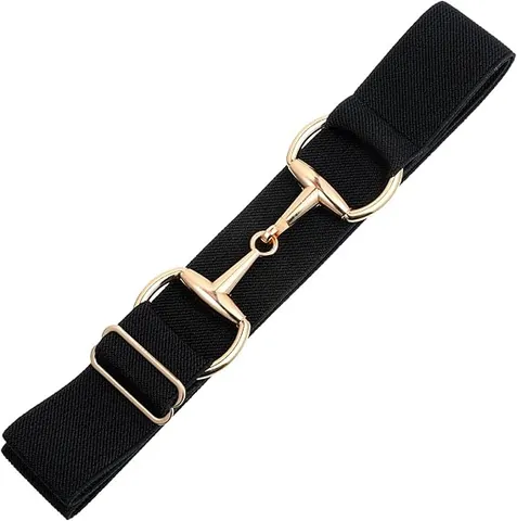 Unisex Versatile Elastic Waist Belt Polyester Waist Cinch with Metal Buckle Fashion Clothing Accessories
