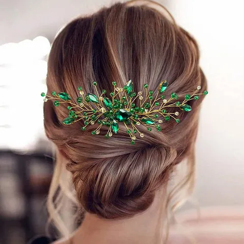 Handgemachte Kristall Haarkamm Strass Haarschmuck Braut Hochzeit Haarteil Legierung Haarschmuck für Frauen