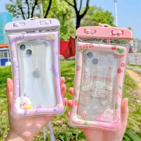 Cartoon Tier Wasserdichte Handyhülle PVC Transparent Versiegelte Tasche Für Schwimmen Driften Tauchen Outdoor Reise Schutzhülle