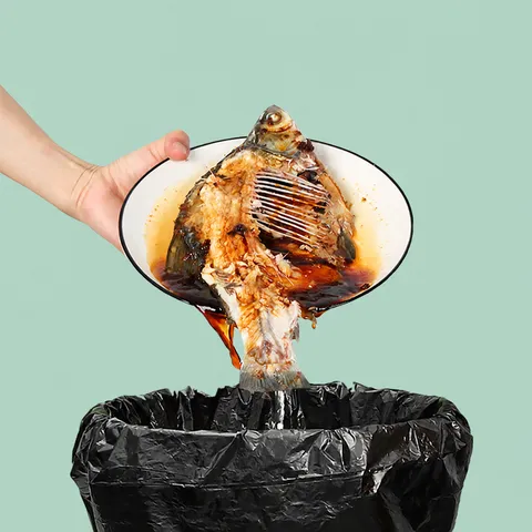 Thickened Drawstring Trash Bags Large Roll For Kitchen Home Household Heavy Duty PE Plastic Garbage Bags With Handles