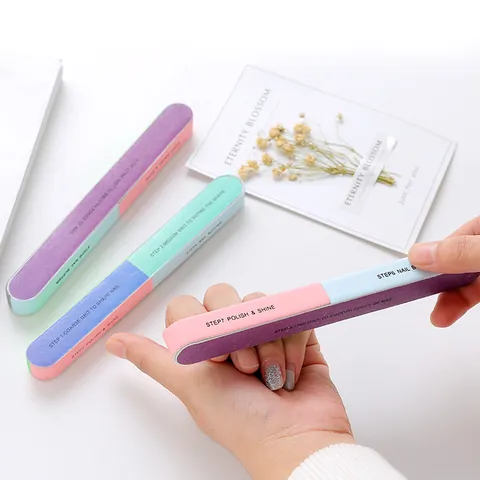 Professional Seven Side Nail Buffer Block Sponge Nail File Sanding Strip Manicure Tool