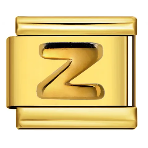 Gold Edelstahl Italienische Charm Armband Glied Konvexer Buchstabe DIY Modular Dehnbar Armband Zubehör Für Herren Damen Schmuck