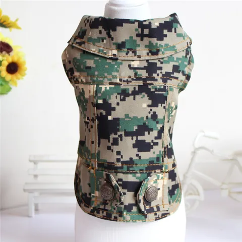 Digital Camouflage Pet Dog Vest Autumn Winter Padded Puppy Clothes Camo Waistcoat For Small Dogs Bichon Teddy Outdoor Outfit
